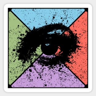 Gaze Vintage Eye Art – Mystical Pop Art Design Sticker